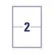 200 Planches de 2 &eacute;tiquettes blanches haute cadence sp&eacute;cial copieurs - AVERY photo du produit