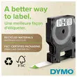 Ruban pour titreuse D1 - 7 m x 12 mm - Texte rouge sur fond blanc - DYMO photo du produit
