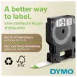 Ruban pour titreuse D1 - 7 m x 12 mm - Texte noir sur fond vert - DYMO photo du produit