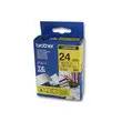 Ruban pour titreuse TZE - 8m x 24 mm - TZE651 - texte noir sur fond jaune - BROTHER photo du produit