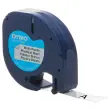 Ruban plastique Letratag - 12 mm - Texte noir sur fond blanc - Dymo photo du produit