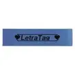 Ruban plastique Letratag - 12 mm - texte noir sur fond bleu photo du produit