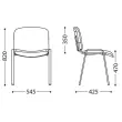 Chaise confort Iso non feu - Bleu photo du produit