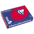 Ramette de 250 feuilles de papier couleurs vives A4  Trophée 160g - Rouge groseille - CLAIREFONTAINE photo du produit