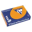Ramette de papier couleur fluorescente A4 - Trophée 80g - Orange Fluo - CLAIREFONTAINE photo du produit