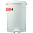 Poubelle &agrave; p&eacute;dale plastique blanc 40 L photo du produit