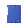 Chemise à élastique sans rabat carte lustrée 400gm² - A4 - Bleu - EXACOMPTA photo du produit