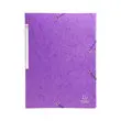 Chemises à élastiques carte lustrée 3 rabats monobloc - Violet - EXACOMPTA photo du produit