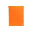 Chemises à élastiques carte lustrée 3 rabats monobloc - Orange - EXACOMPTA photo du produit