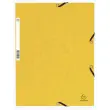 Chemise &agrave; &eacute;lastique 3 rabats carte lustr&eacute;e 355gm&sup2; - A4 - Jaune - EXACOMPTA photo du produit