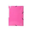 Chemise &agrave; &eacute;lastiques 3 rabats Maxi capacity carte lustr&eacute;e pellicul&eacute;e 425gm&sup2; Iderama A4 - Rose - EXACOMPTA photo du produit
