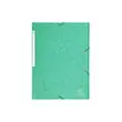 Chemise à élastiques Maxi capacity carte lustrée 425gm² - A4 - Vert - EXACOMPTA photo du produit