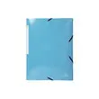 Chemise à élastiques 3 rabats Maxi capacity carte lustrée pelliculée 425gm² Iderama A4 - Bleu clair - EXACOMPTA photo du produit