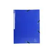 Chemise à élastiques 3 rabats PP OPAK - A4 - Bleu foncé - EXACOMPTA photo du produit