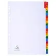 Intercalaires Imprimés alphabétiques carte blanche 160g - 20 positions - A4 - Blanc - EXACOMPTA photo du produit