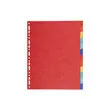 Intercalaires carte 220g 12 positions - A4 maxi - EXACOMPTA photo du produit