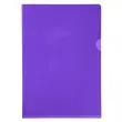 Sachet de 10 pochettes coin PVC lisse haute r&eacute;sistance 13/100e - A4 - Violet - Exacompta photo du produit