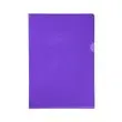 Etui carton de 100 pochettes coin PVC lisse haute résistance 13/100e - A4 - Violet - EXACOMPTA photo du produit