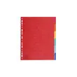 Intercalaires carte lustrée 400g 6 positions - A4 maxi - Couleurs assorties - EXACOMPTA photo du produit