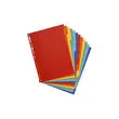Intercalaires carte lustr&eacute;e 400g 12 positions - A4 maxi - Couleurs assorties - EXACOMPTA photo du produit