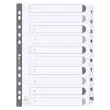 Intercalaires imprimés à touches plastifiées - 10 touches 1 à 10 - A4 - Blanc - EXACOMPTA photo du produit
