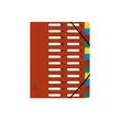 Trieur HARMONIKA® à fenêtres avec élastiques véritable carte lustrée 24 compartiments - Rouge - EXACOMPTA photo du produit