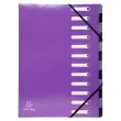 Trieur Harmonika Iderama 12 compartiments - Violet - EXACOMPTA photo du produit