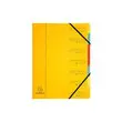Trieur agrafé avec élastiques 7 compartiments - Jaune - EXACOMPTA photo du produit