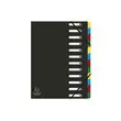 Trieur HARMONIKA&reg; &agrave; fen&ecirc;tres avec &eacute;lastiques v&eacute;ritable carte lustr&eacute;e 12 compartiments - Noir - EXACOMPTA photo du produit