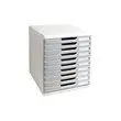 MODULO A4 10 tiroirs - Gris lumière/granit - EXACOMPTA photo du produit