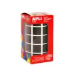 Rouleau gommettes carrées 20 mm Noires - Apli photo du produit