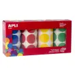 Bo&icirc;te de rouleaux de gommettes rondes &Oslash; 33 mm jaune, bleu, rouge et vert 4 u. photo du produit