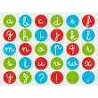 Rouleau gommettes alphabet minuscules Ø 20 mm - Apli photo du produit