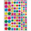 Gommettes rondes permanent multicolores métallisées 6 feuillesles - Apli photo du produit
