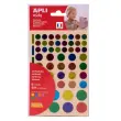 Gommettes rondes permanent multicolores métallisées 6 feuillesles - Apli photo du produit