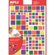 Gommettes formes géométriques enlevables multicolores 6 feuillesles - Apli photo du produit