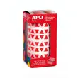 Rouleau gommettes triangulaires 10,5 mm rouges photo du produit