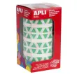 Rouleau gommettes triangulaires 10,5 mm Vertes - Apli photo du produit
