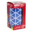 Rouleau gommettes triangulaires 20 mm bleues photo du produit