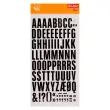 Lettres transfert majuscules noires 24 mm 86 caractères - Apli photo du produit