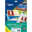 Pochette de 100 cartes de visite micro-perforées, 200g photo du produit