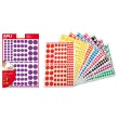 Gommettes rondes diamètres et couleurs assortis 10 feuilles photo du produit