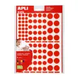 Gommettes enlevables rondes tailles et couleurs assorties 6 feuilles photo du produit