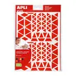 Gommettes enlevables triangles tailles et couleurs assorties 6 feuilles photo du produit