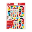 Gommettes enlevables triangles de tailles et couleurs assorties 20 feuilles photo du produit