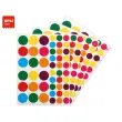 Gommettes enlevables rondes &Oslash; 19/30 mm couleurs assorties 20 feuilles photo du produit