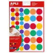 Gommettes enlevables rondes &Oslash; 19/30 mm couleurs assorties 20 feuilles photo du produit