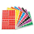 Gommettes enlevables carrés de couleurs assorties 18 feuillesles - Apli photo du produit