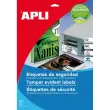 &Eacute;tiquettes blanches de s&eacute;curit&eacute; &Oslash; 40,0 mm 10 feuilles photo du produit