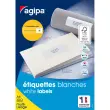 Etiquettes blanches permanentes 63,5x33,9 mm 100 feuilles photo du produit